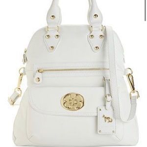 Emma Fox white fold over crossbody handbag